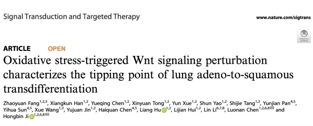 我院方兆元研究员合作研究成果在Signal Transduction and Targeted Therapy上发表